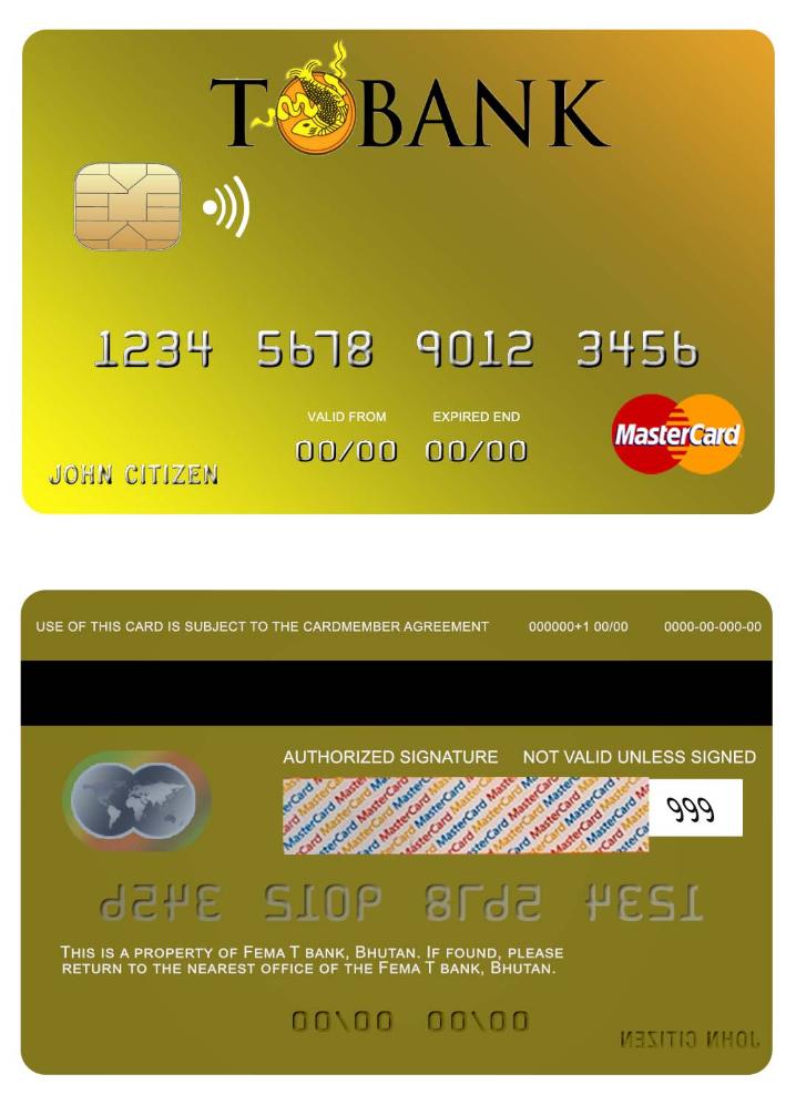 Bhutan T bank mastercard